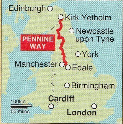 Pennine Way map