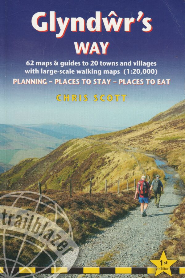 Front cover of Trailblazer's Glyndŵrs Way book